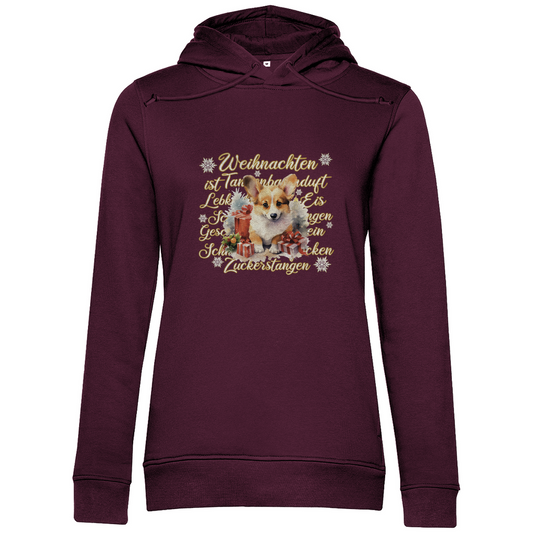 Weihnachten ist... Corgi - Bio-Hoodie für Damen-Weihnachten