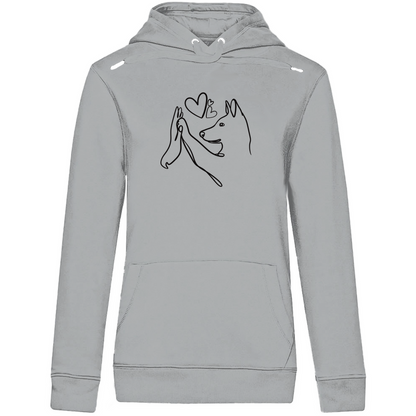 Wahre Liebe Stehohren - Bio-Hoodie für Damen