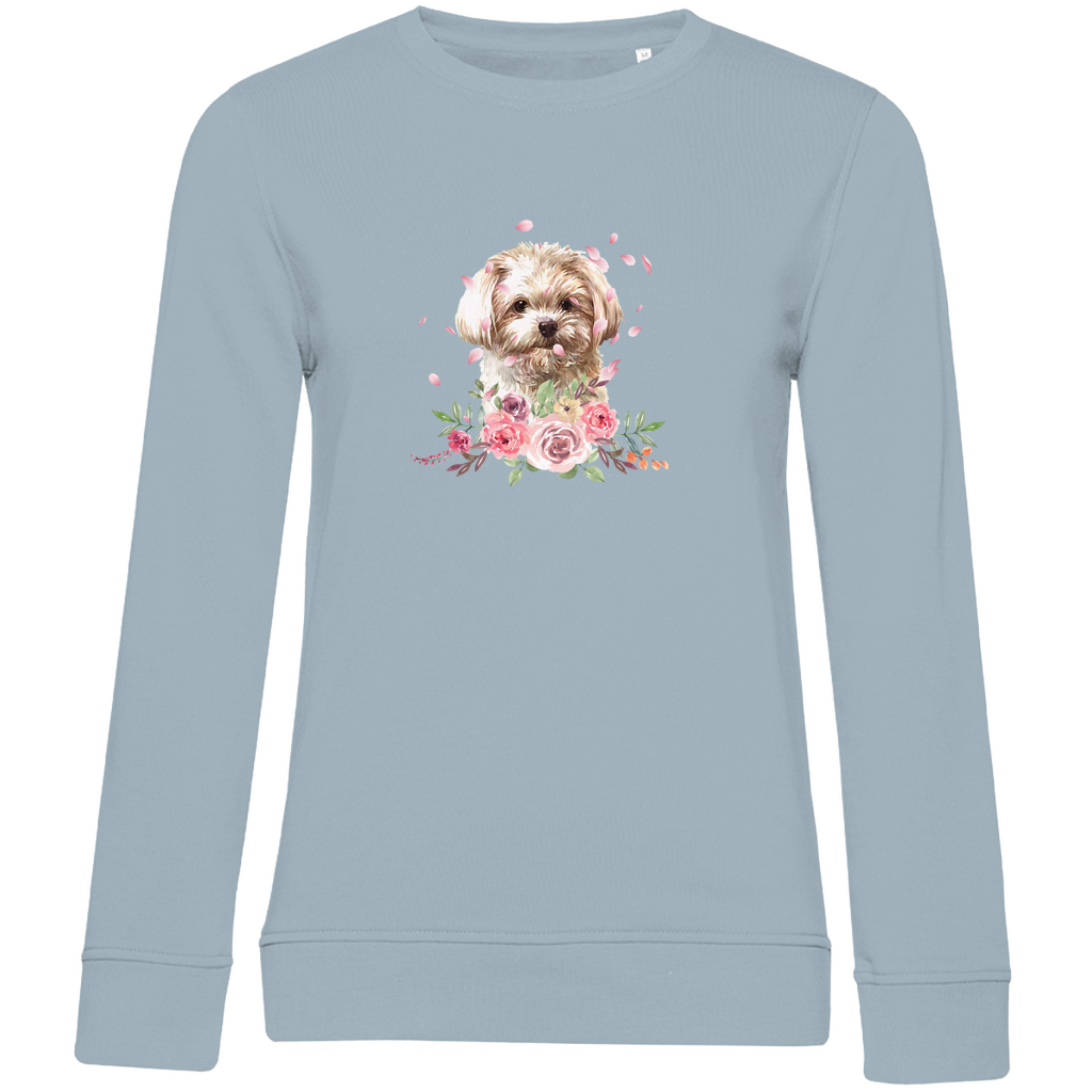 Flower Malteser - Bio-Sweatshirt für Damen