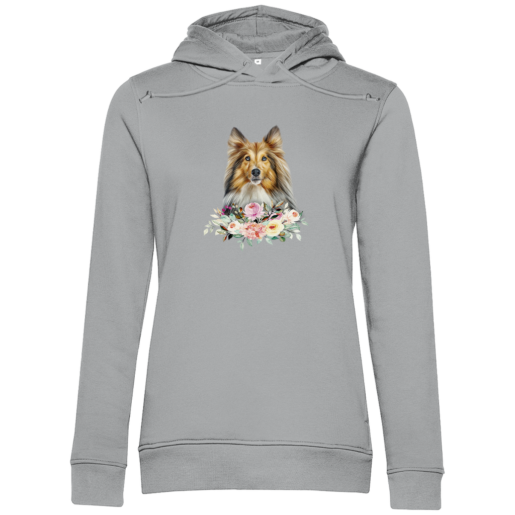 Flower Sheltie - Bio-Hoodie für Damen