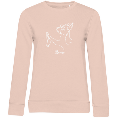 Chihuahua Team- Bio-Sweatshirt für Damen-Dein Wunschtext