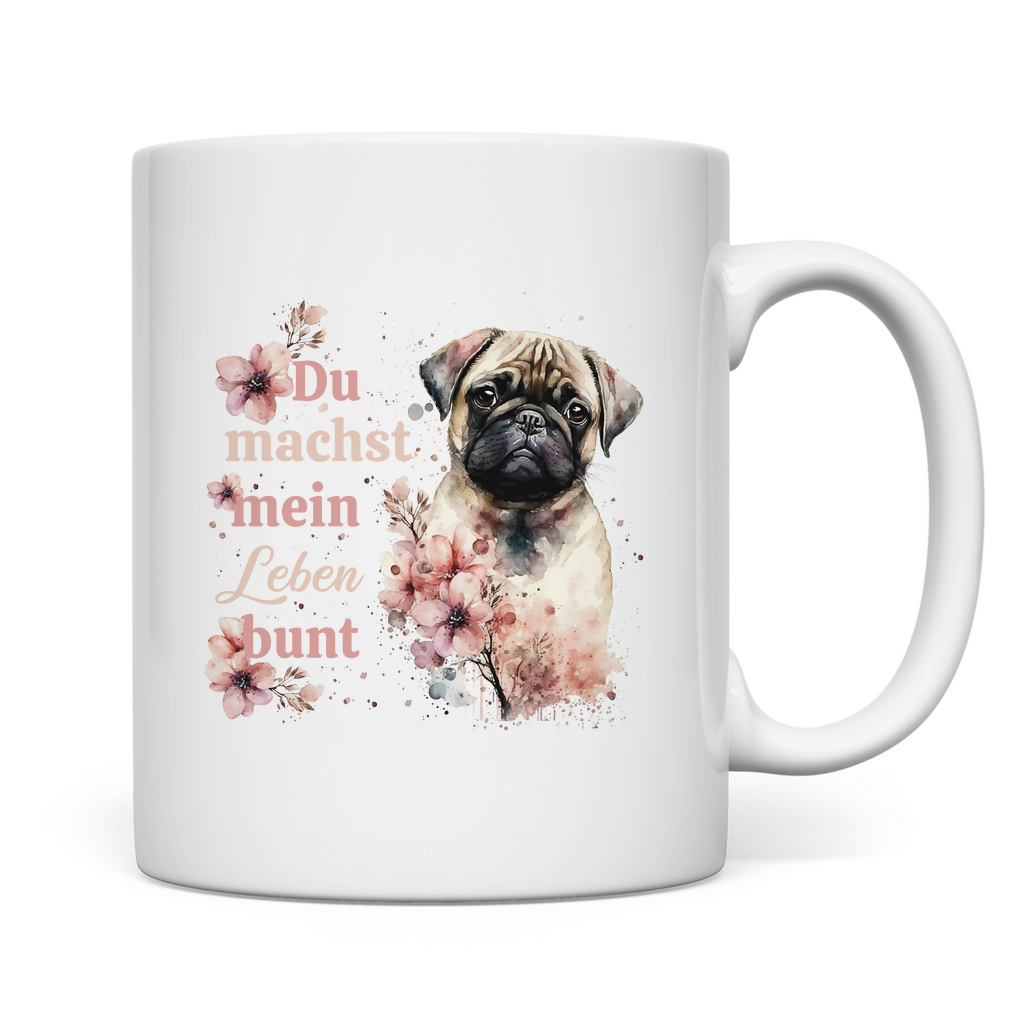 Pastell Mops - Tasse