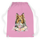 Flower Sheltie - Turnbeutel