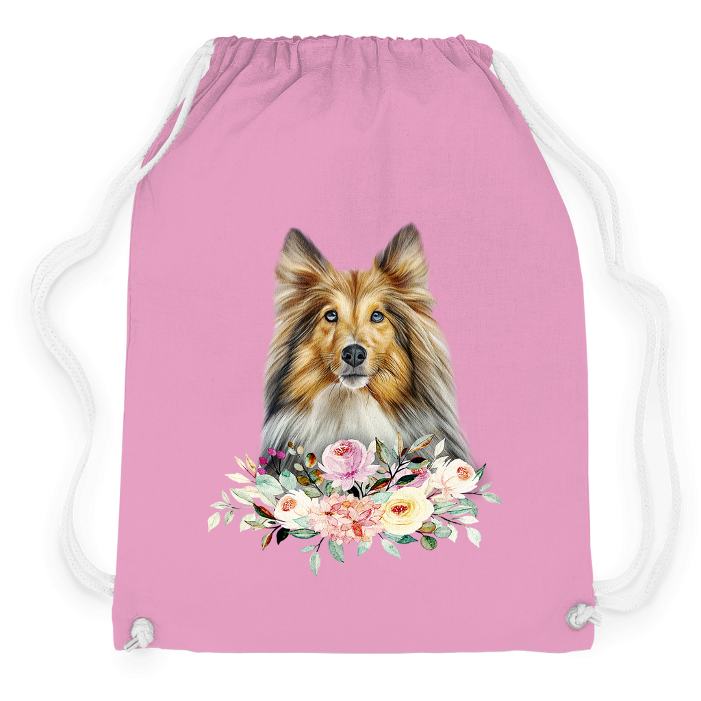 Flower Sheltie - Turnbeutel