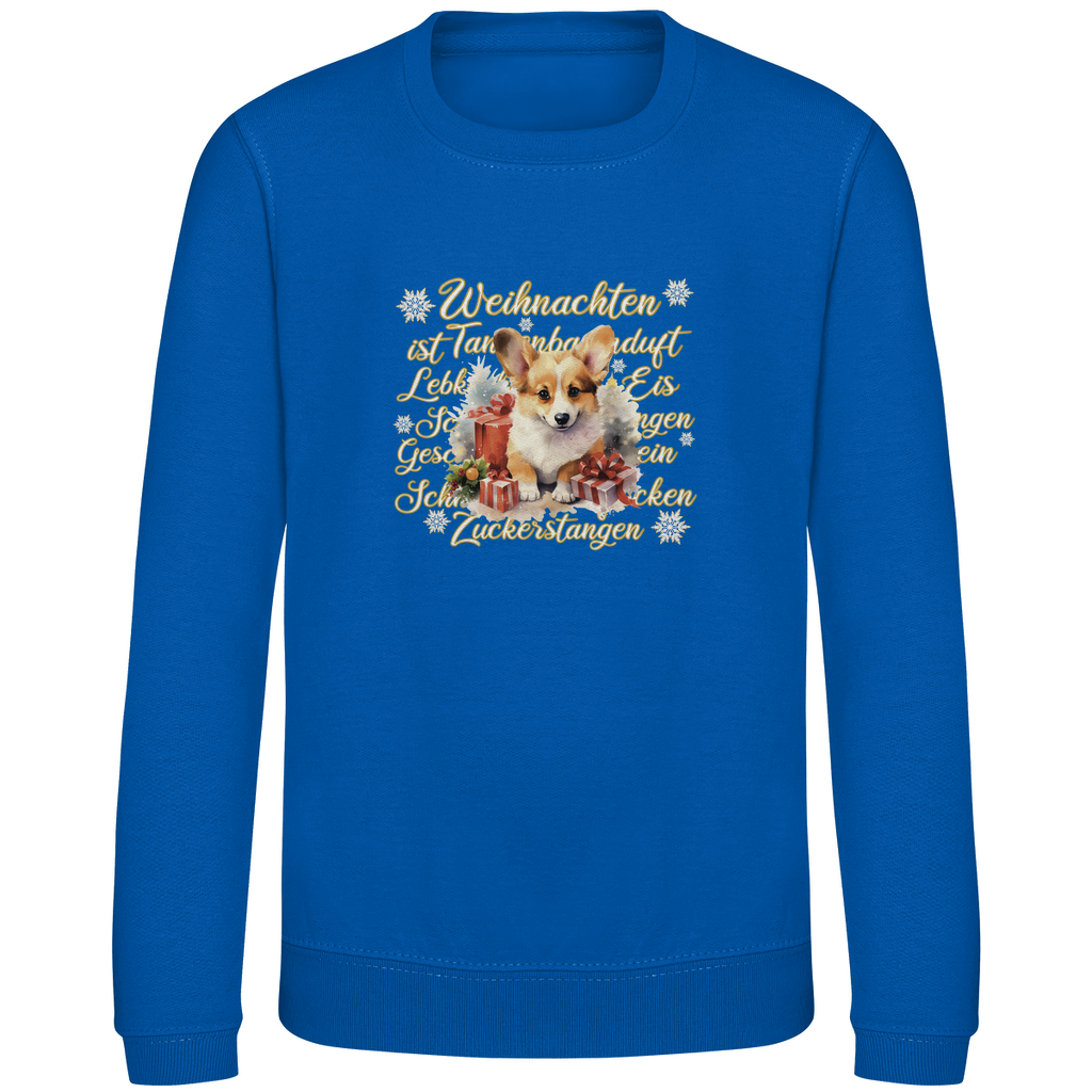 Weihnachten ist... Corgi - Sweatshirt für Kinder