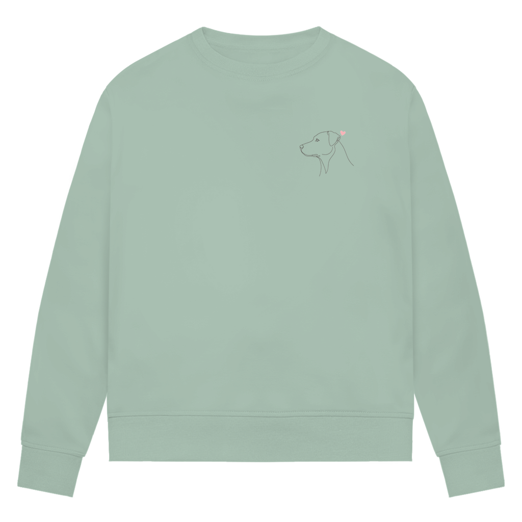 Treues Herz - Bio-Sweatshirt für Damen |Brustmotiv