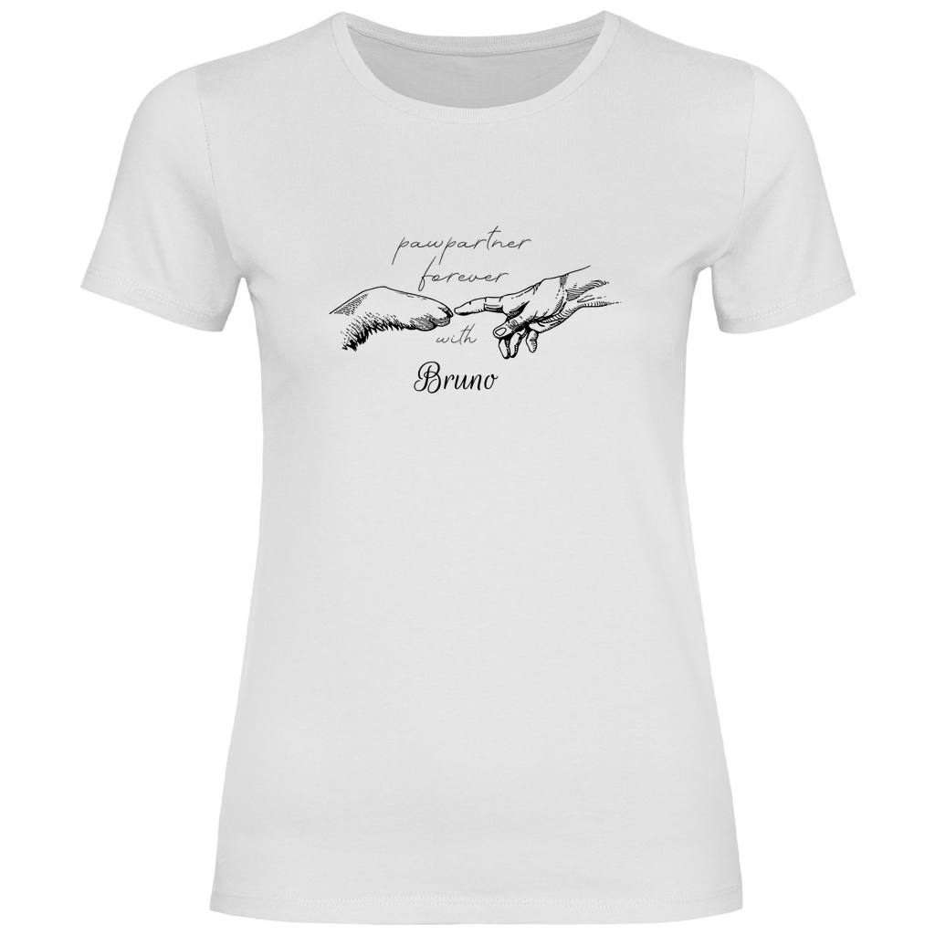 Paw Partner - T-Shirt für Damen - Dein Wunschtext