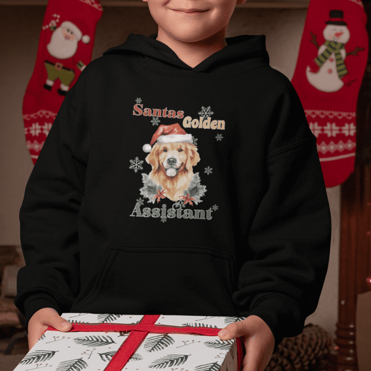 Santas Golden Assistant - Premium Bio Hoodie für Kinder