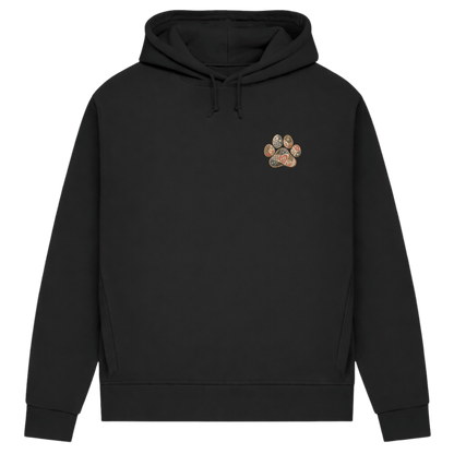 Damen Bio-Hoodie mit kleiner Patchwork-Pfote | Hundeliebe
