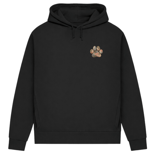 Damen Bio-Hoodie mit kleiner Patchwork-Pfote | Hundeliebe