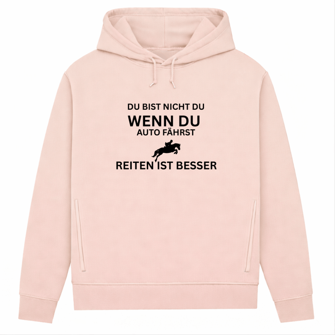 Reiten ist besser– Hoodie aus Bio-Baumwolle für Damen