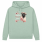 Pastell Mops – Hoodie aus Bio-Baumwolle für Damen