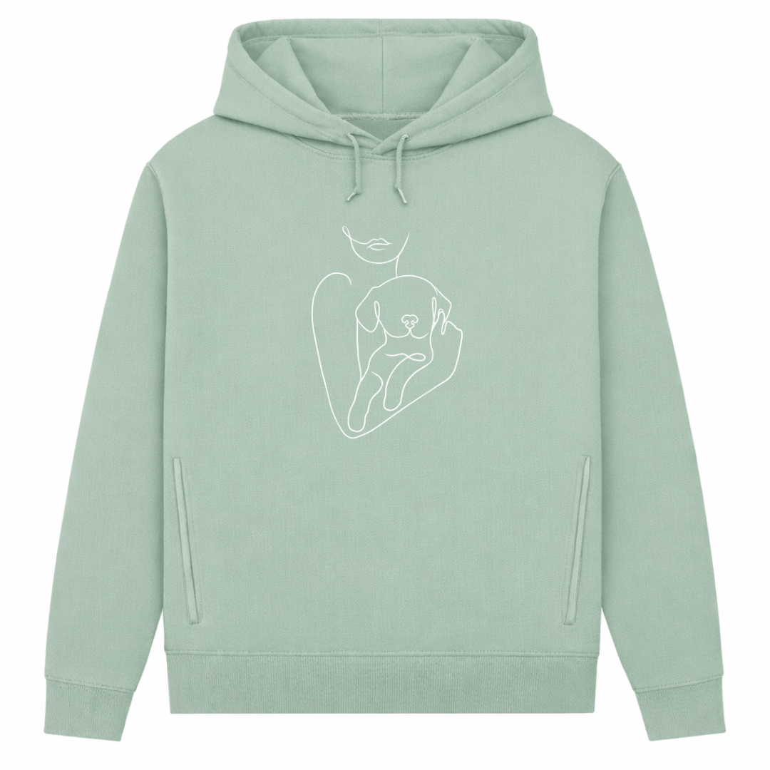 Welpenliebe – Hoodie aus Bio-Baumwolle für Damen