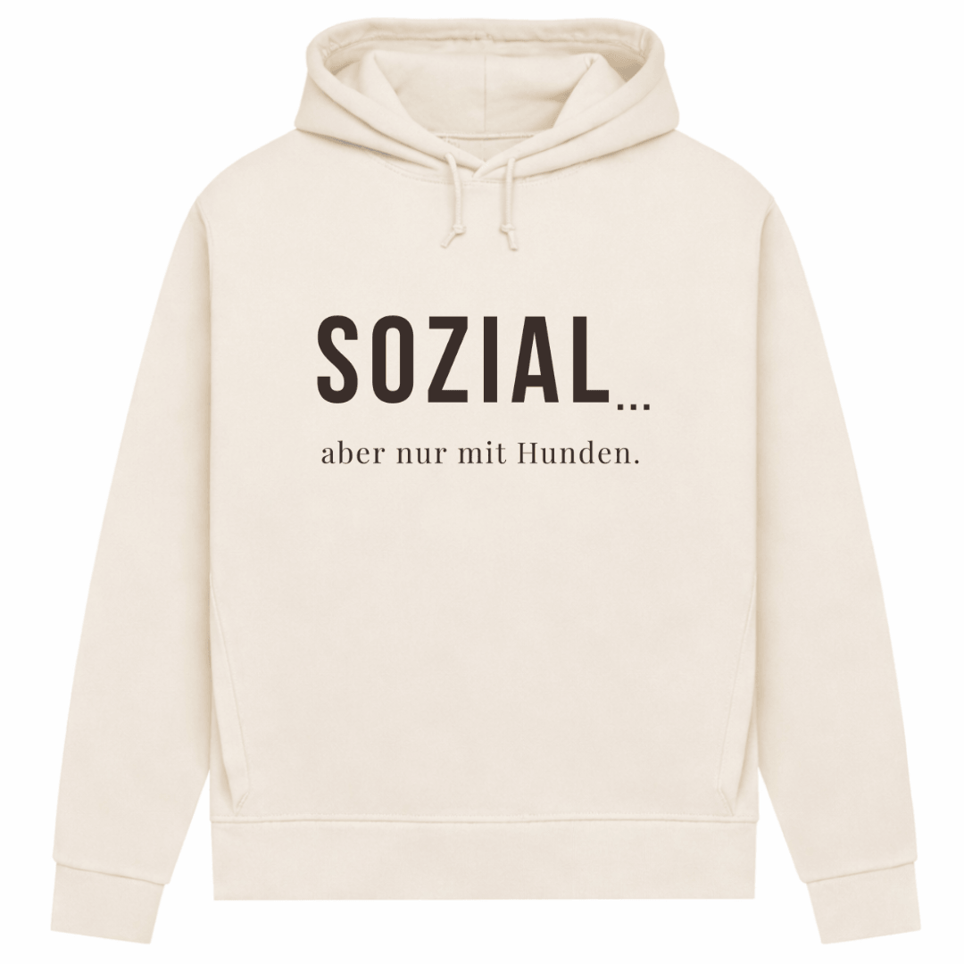 SOZIAL...  – Hoodie aus Bio-Baumwolle für Damen