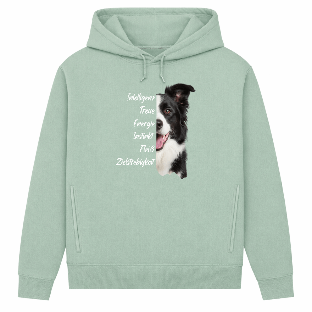 Collie Spirit- Hoodie aus Bio-Baumwolle für Damen