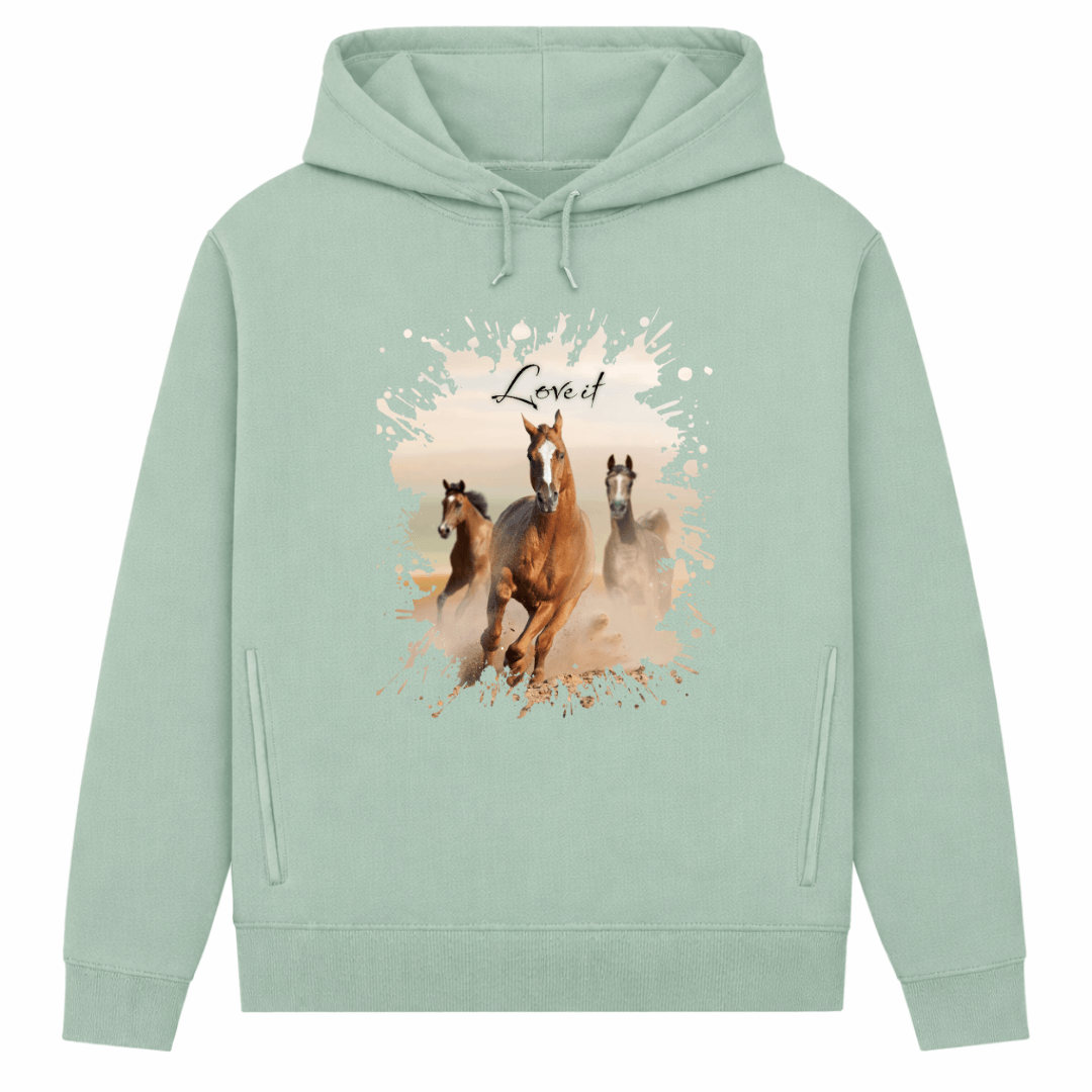 Pferdepower – Hoodie aus Bio-Baumwolle für Damen
