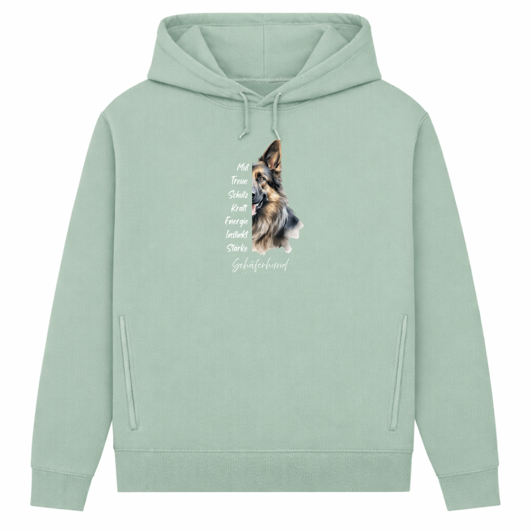 Schäferhund– Hoodie aus Bio-Baumwolle für Damen