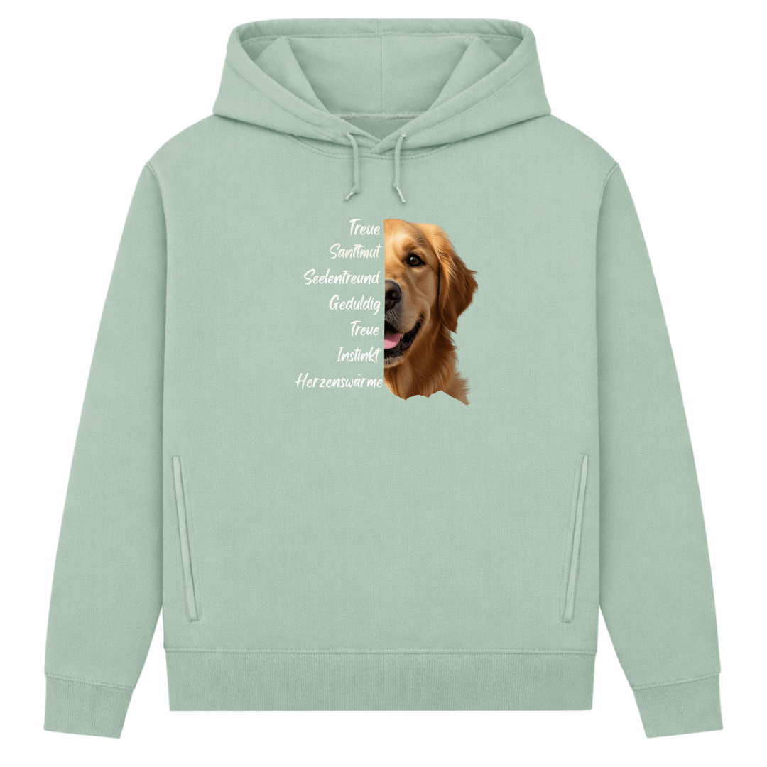 Golden Retriever– Hoodie aus Bio-Baumwolle für Damen