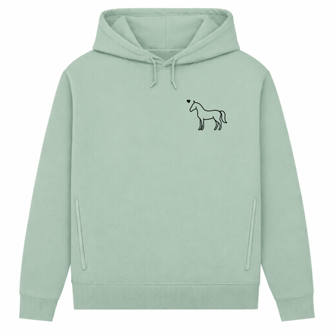 Eleganz mit Herz – Hoodie aus Bio-Baumwolle für Damen