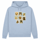 Briefmarken – Hoodie aus Bio-Baumwolle für Damen