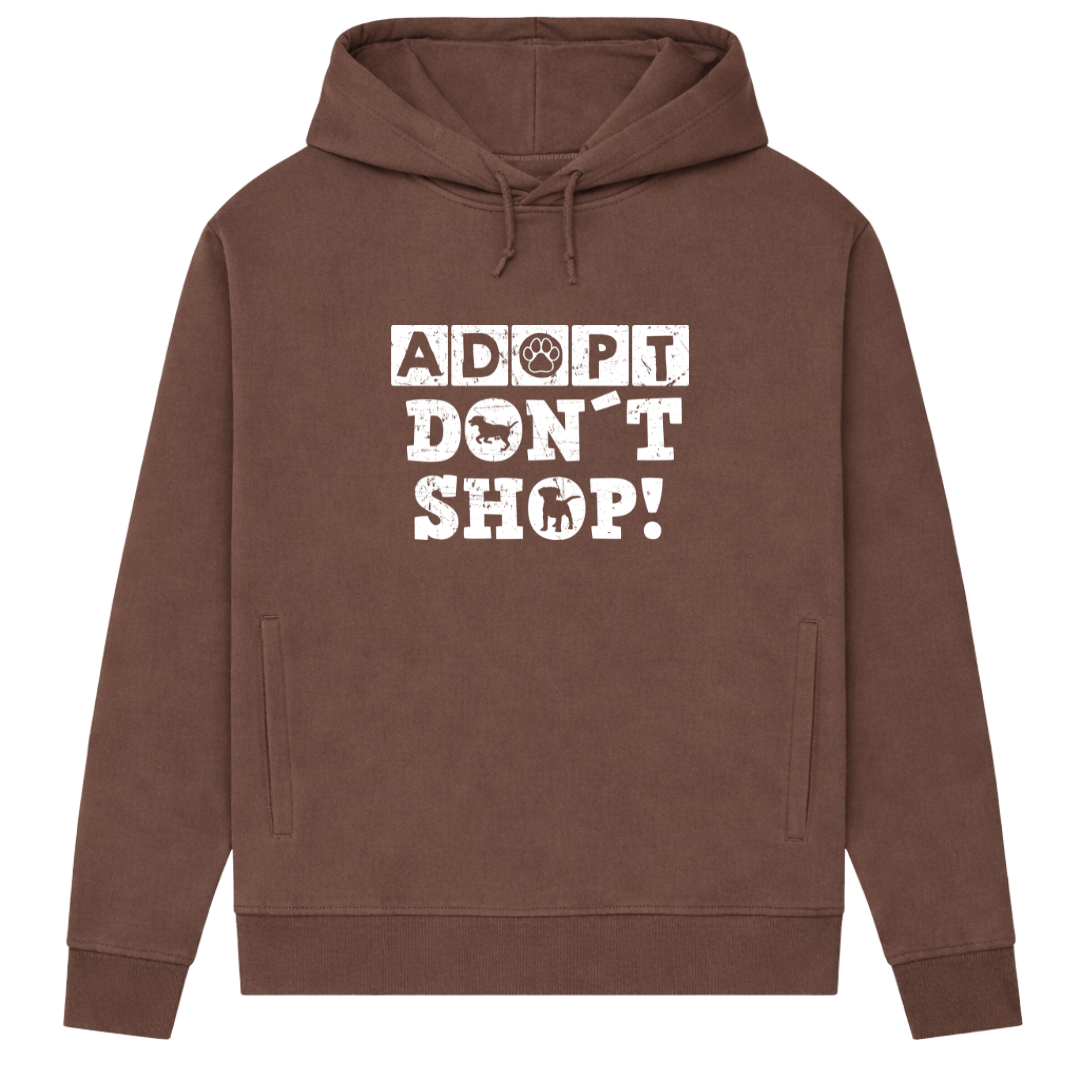 Adopt don't shop– Hoodie aus Bio-Baumwolle für Damen
