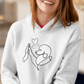 Pudelliebe – Hoodie aus Bio-Baumwolle für Damen