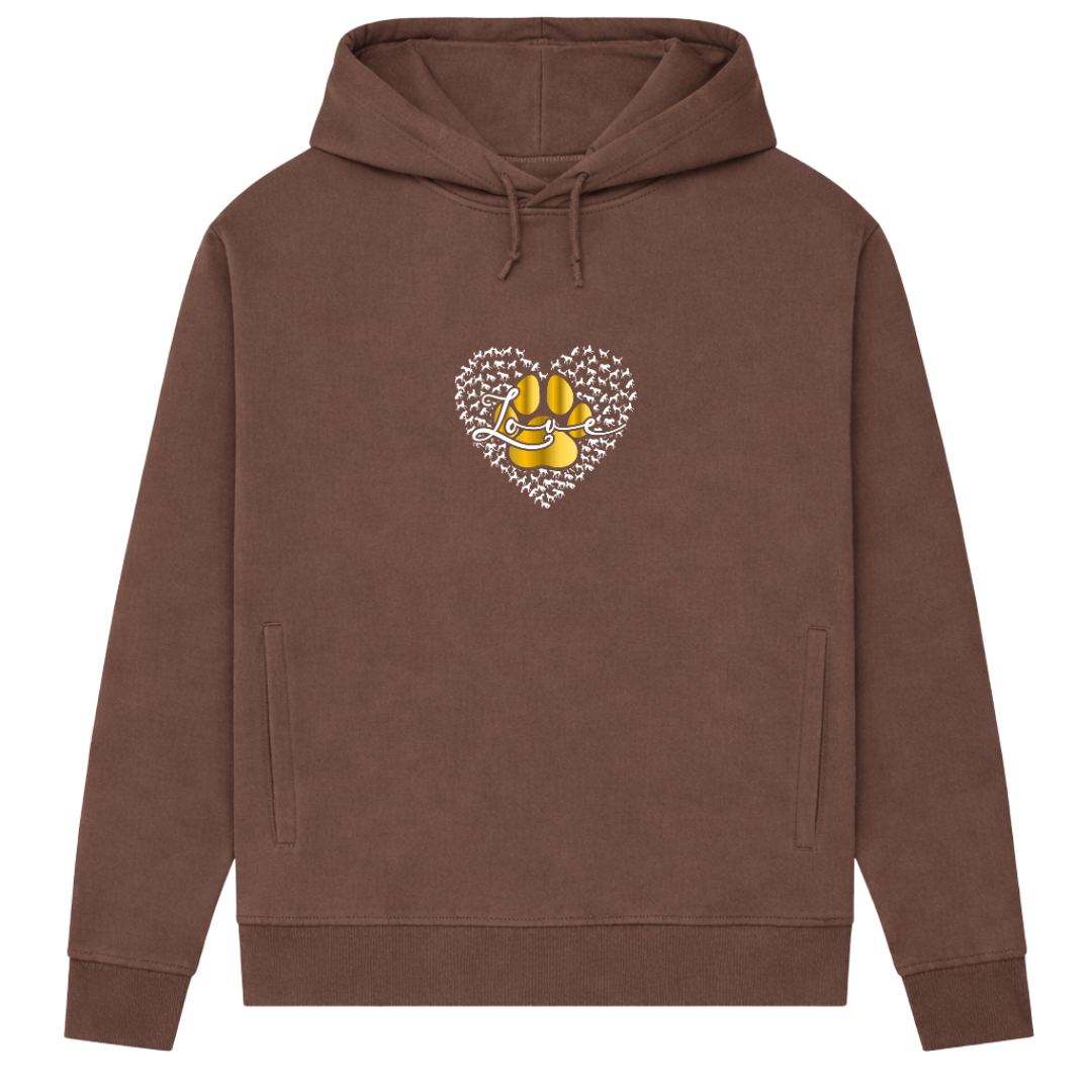 Love Dog– Hoodie aus Bio-Baumwolle für Damen