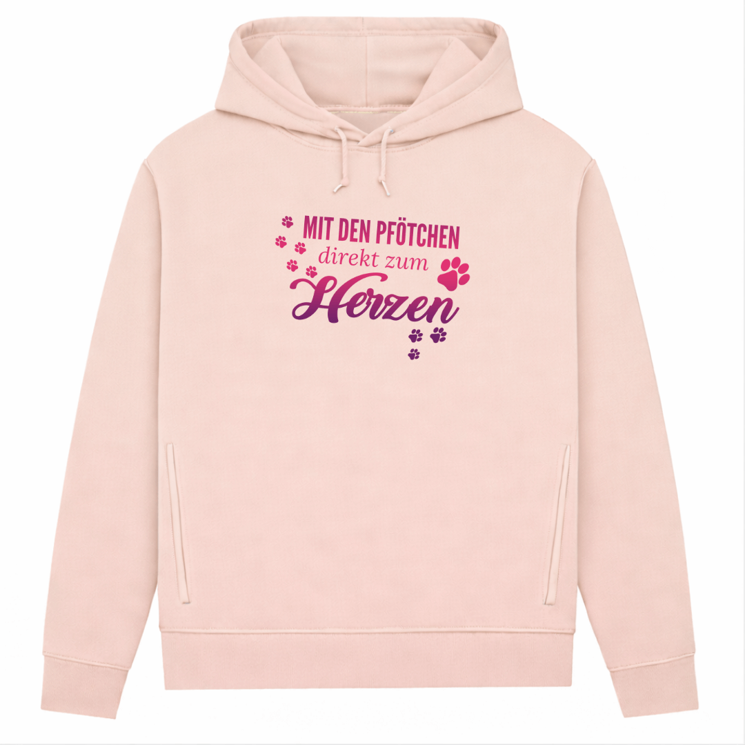 Direkt zum Herzen– Hoodie aus Bio-Baumwolle für Damen