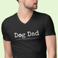 Herren Basic V-Neck T-Shirt Dog Dad