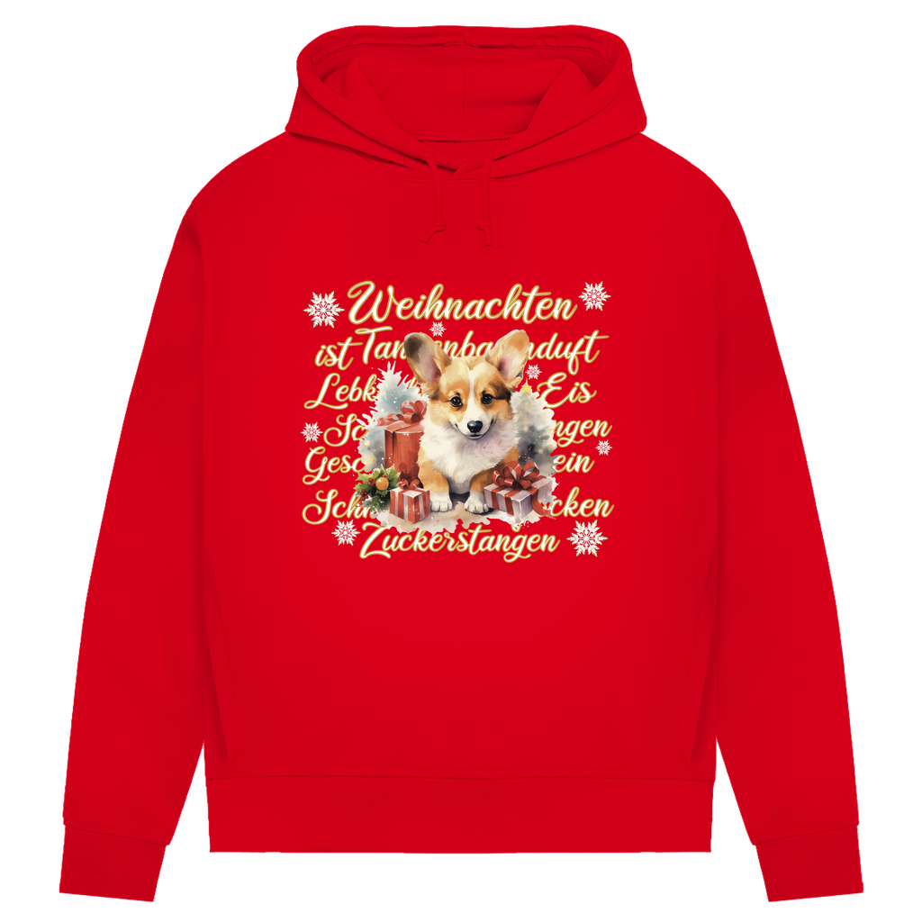 Weihnachten ist... Corgi - Bio-Hoodie für Damen