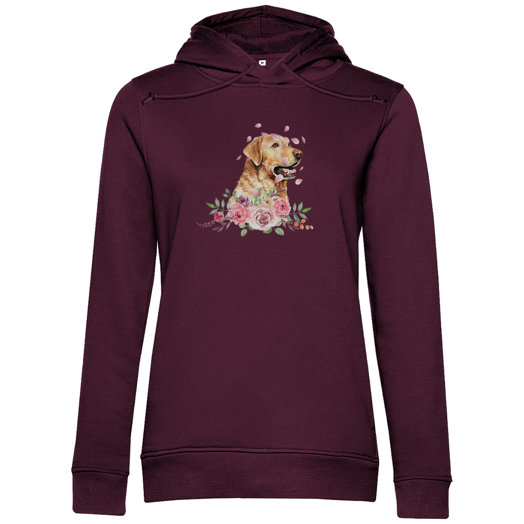 Flower Labrador - Bio-Hoodie für Damen