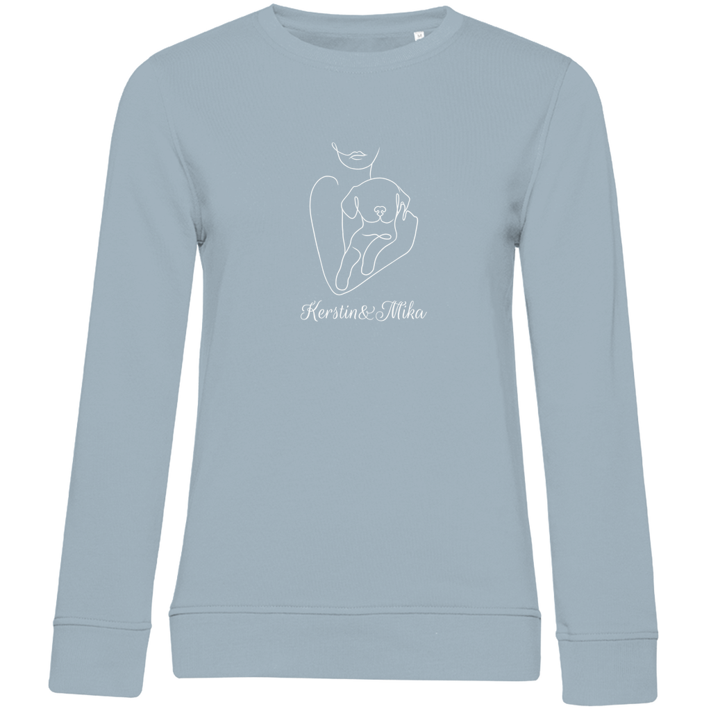 Umarmung- Bio-Sweatshirt für Damen-Dein Wunschtext