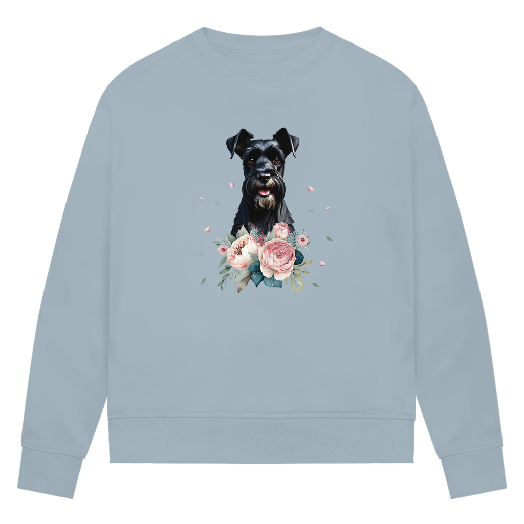 Flower Schnauzer - Bio-Sweatshirt für Damen