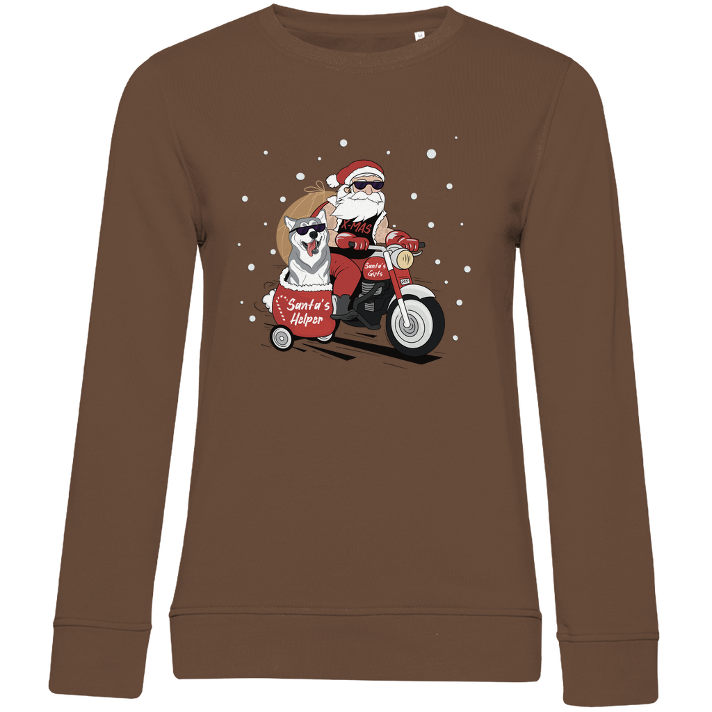 Biker Santa - Bio-Sweatshirt für Damen-Weihnachten