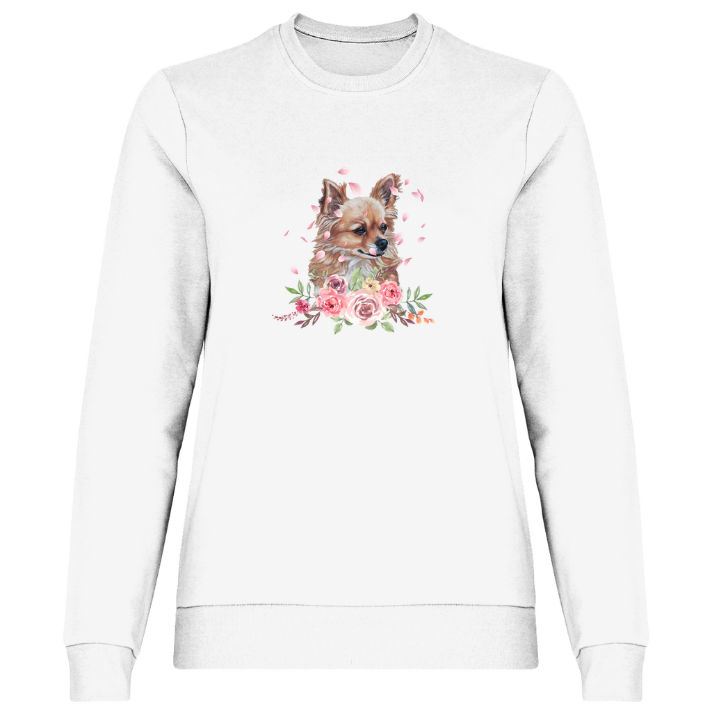 Flower Chihuahua - Sweatshirt für Damen