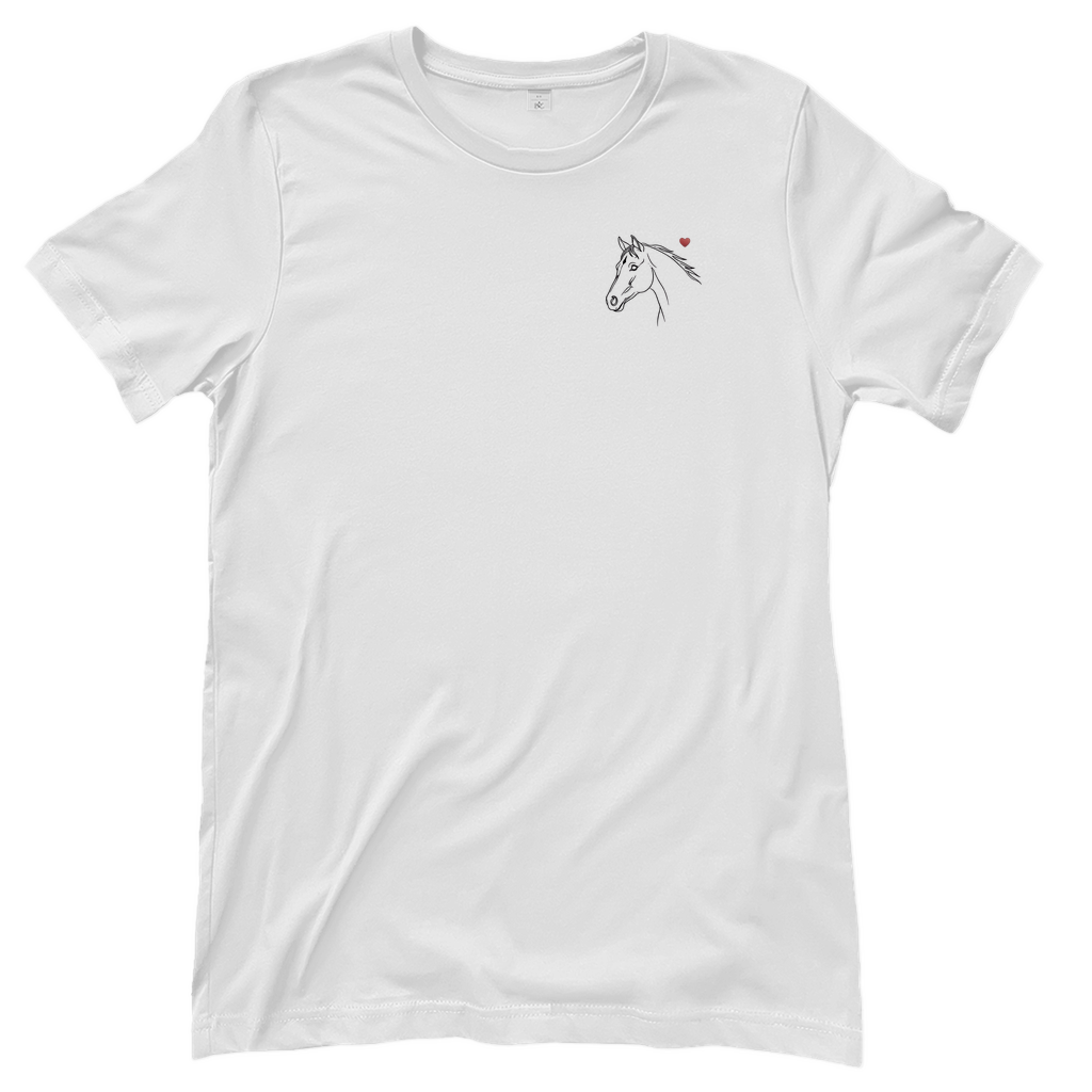 Herzenspferd - T-Shirt für Damen | Brustmotiv