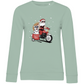 Biker Santa - Bio-Sweatshirt für Damen-Weihnachten