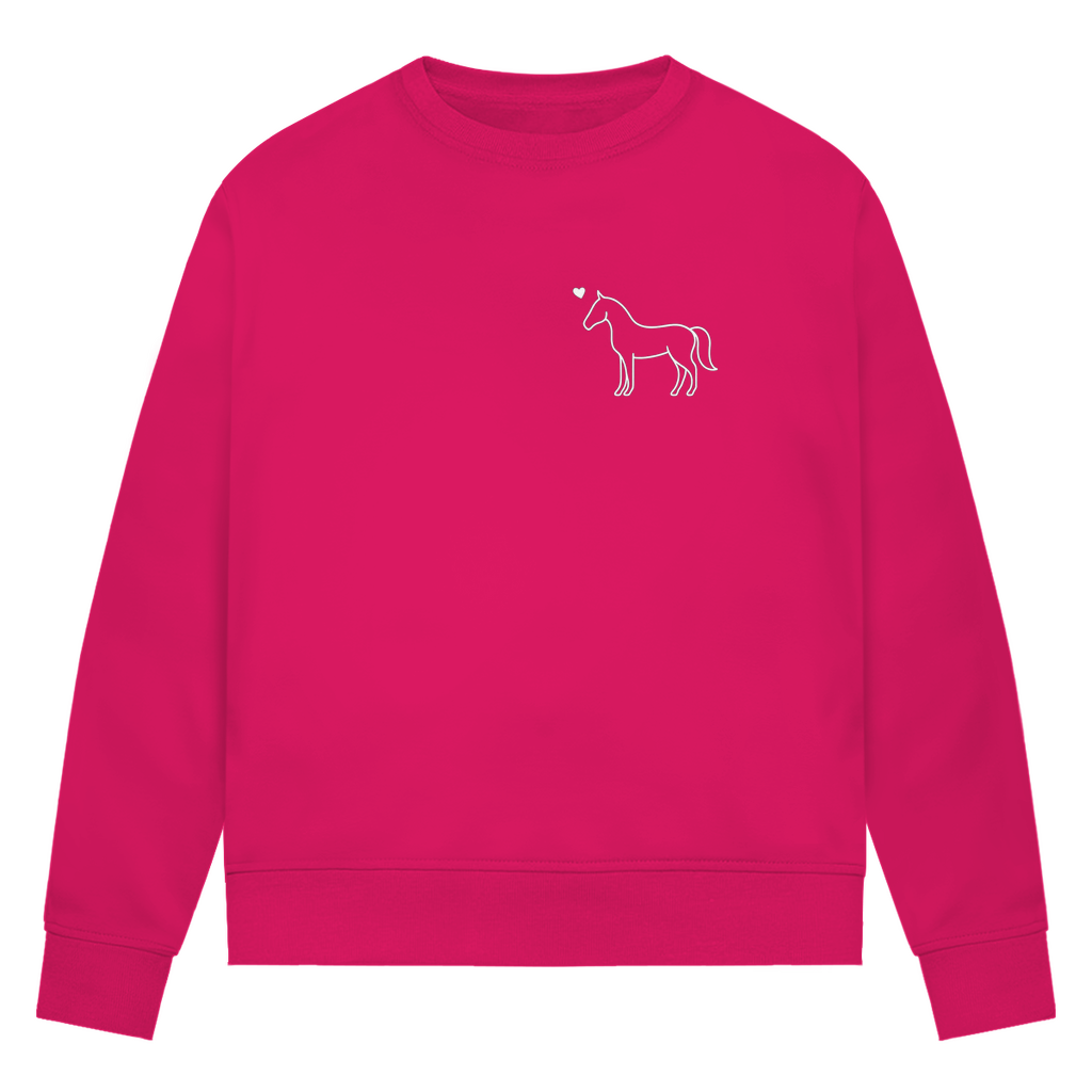 Eleganz mit Herz - Bio-Sweatshirt für Damen |Brustmotiv