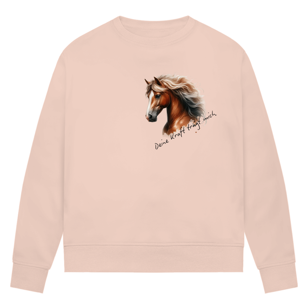 Kraft - Bio Sweatshirt für Damen |Brustmotiv