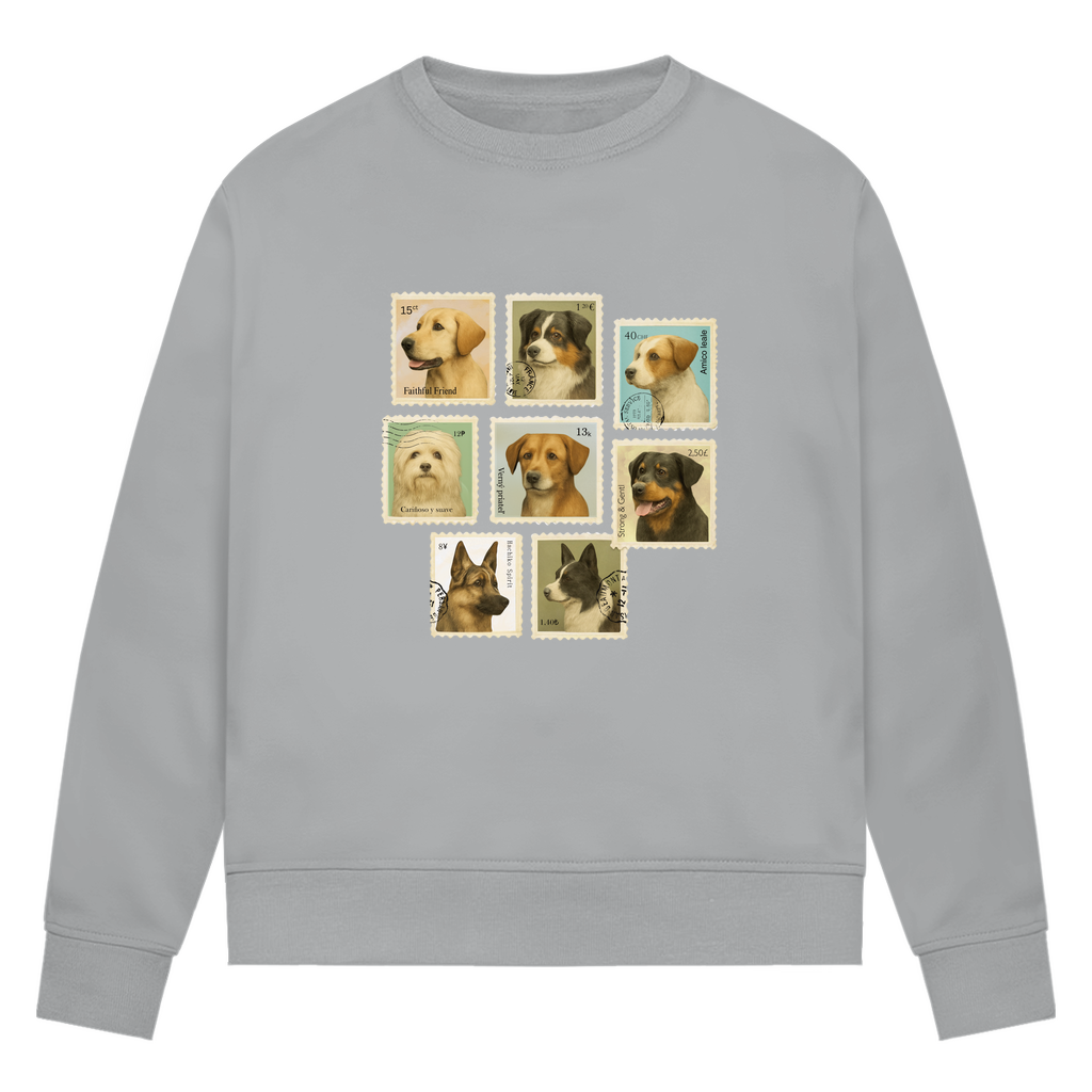 Briefmarken - Bio-Sweatshirt für Damen