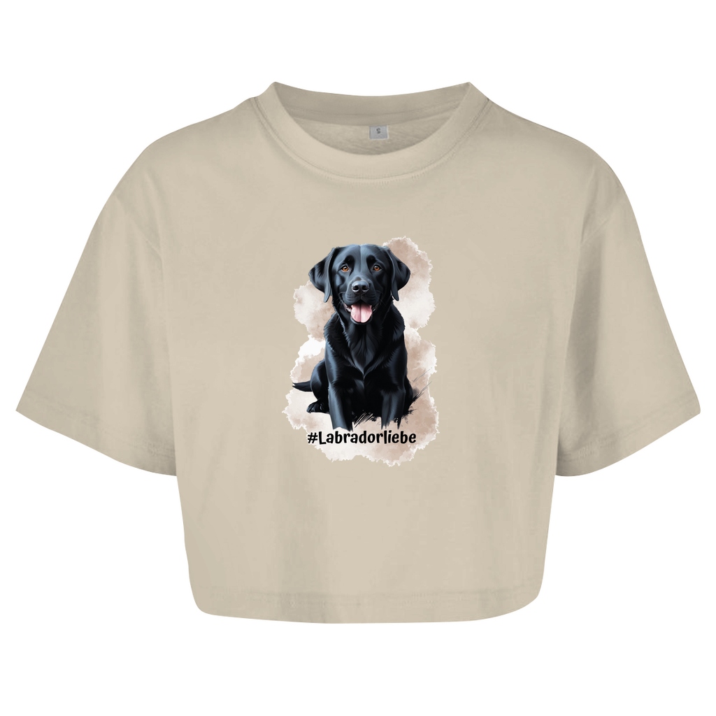 Labradorliebe - Oversize Crop Top für Damen