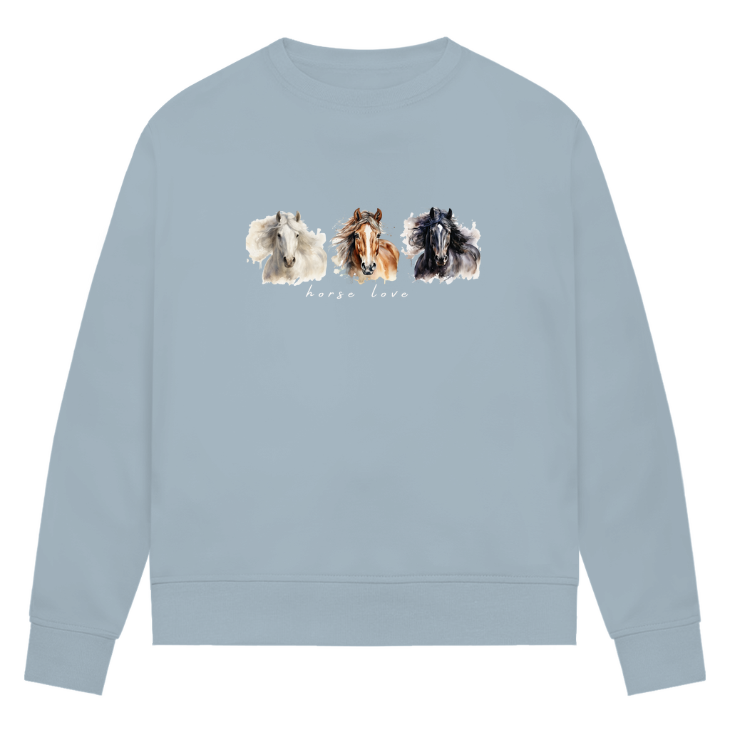 Horse Love - Bio-Sweatshirt für Damen