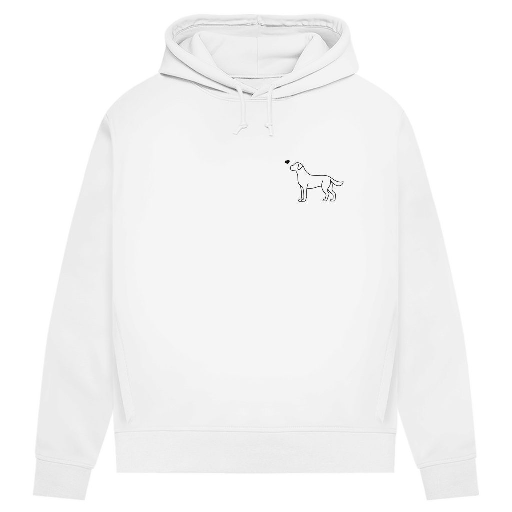 Labrador mit Herz - Bio-Hoodie für Damen
