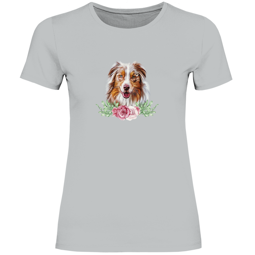 Flower Australian Shepherd - T-Shirt für Damen