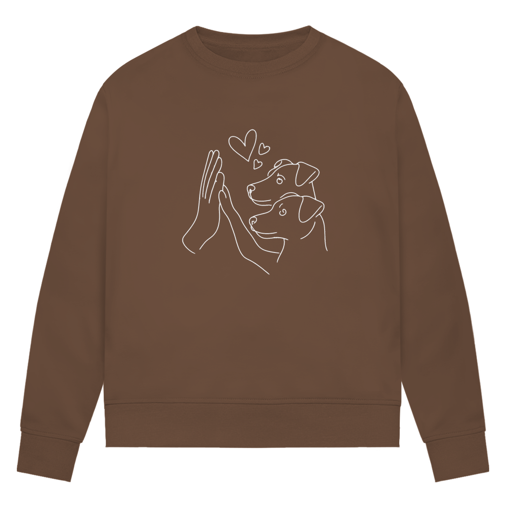 Doppeltes Glück - Bio-Sweatshirt für Damen