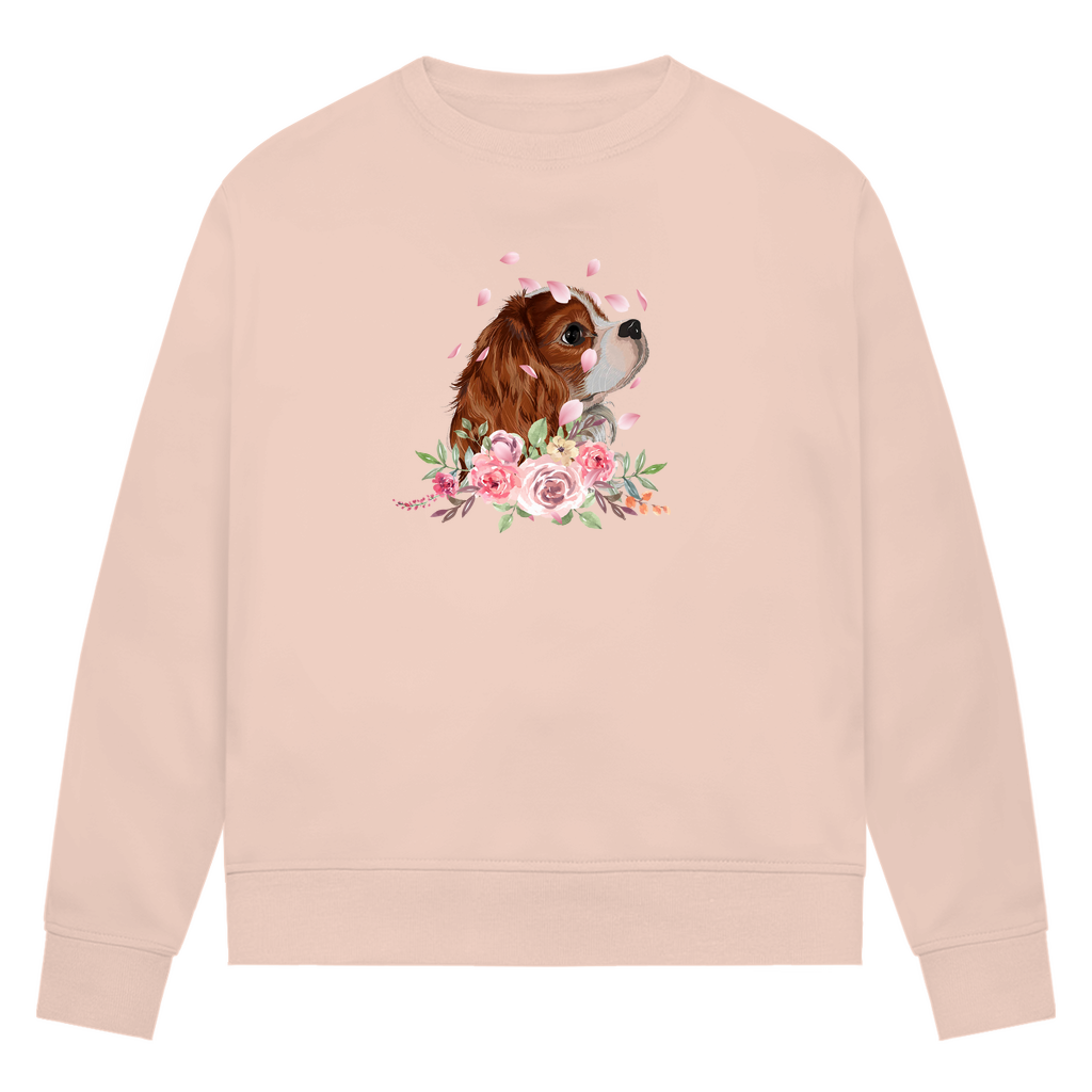 Flower Cavalier King Charles - Bio-Sweatshirt für Damen