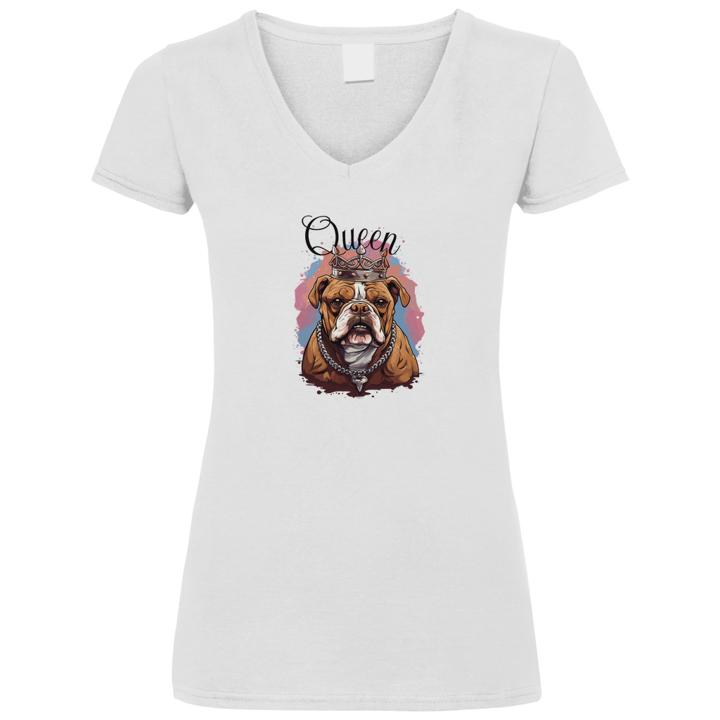 Queen - V-Shirt für Damen