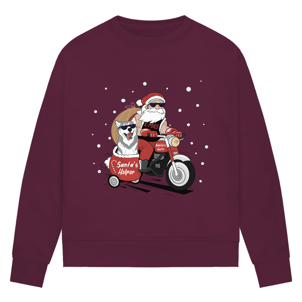 Biker Santa - Bio-Sweatshirt für Damen