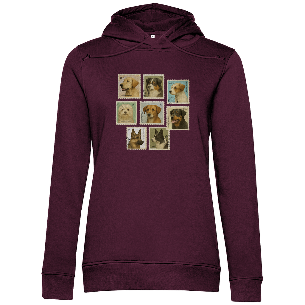 Briefmarken - Bio-Hoodie für Damen