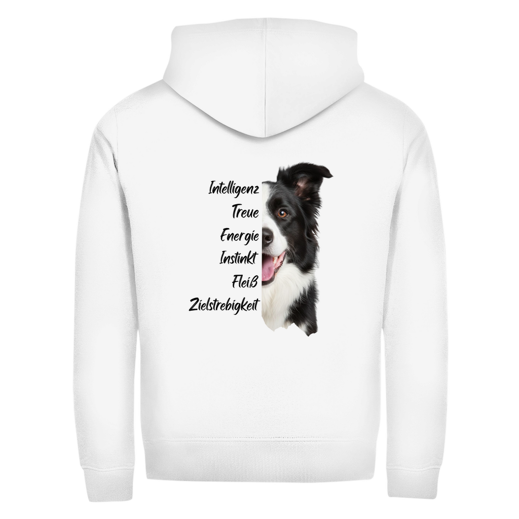 Collie Spirit - Zipper-Hoodie Unisex | Rückendruck